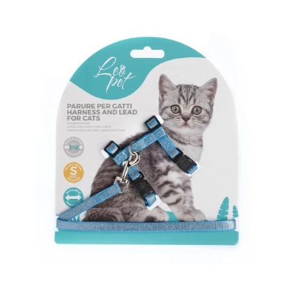 Picture of LeoPet Cat Harness Glitter Blue